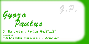 gyozo paulus business card